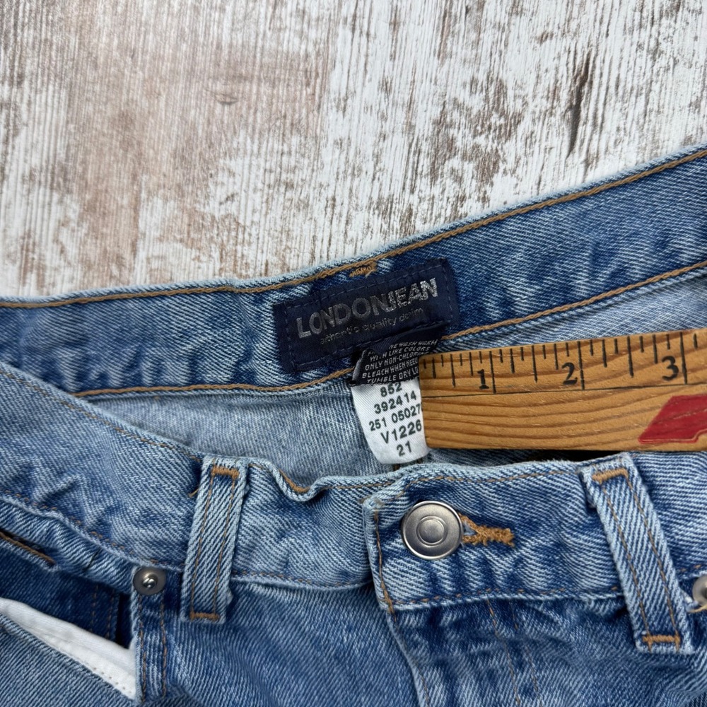 London Jean Vintage Straight Leg Patchwork Sexy Spell Out Jeans 4 Indie Sleaze‎ - Picture 5 of 9